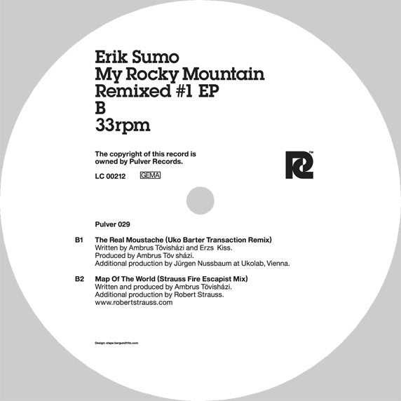 Erik Sumo : My Rocky Mountain Remixed #1 (12", EP)