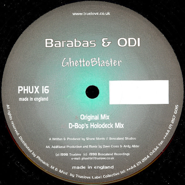 Barabas & OD1 : Ghettoblaster (12", Promo)