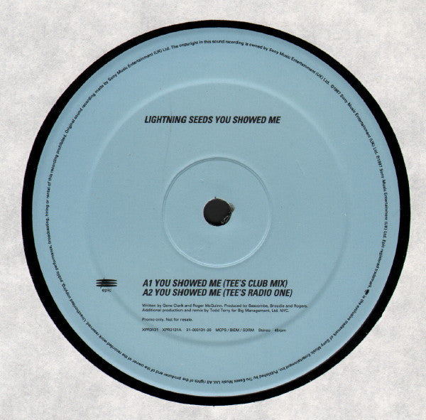 Lightning Seeds : You Showed Me (Todd Terry Mixes 1) (12", Promo)