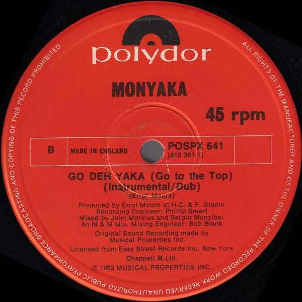 Monyaka : Go Deh Yaka (12", Single)