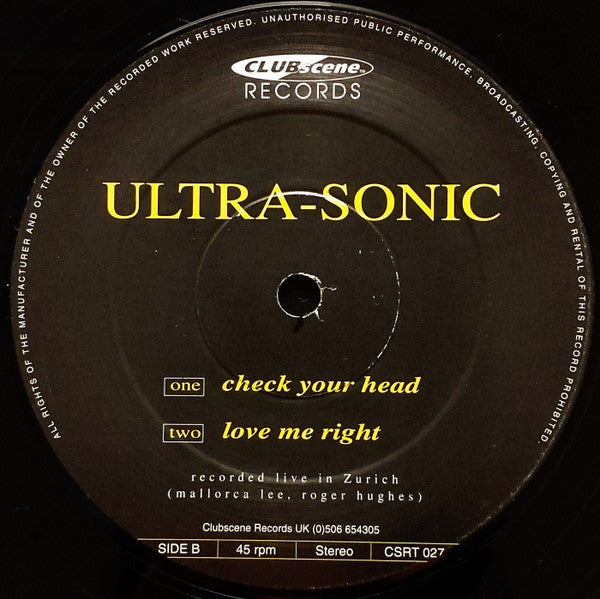 Ultra-Sonic : Obsession (12", Single)