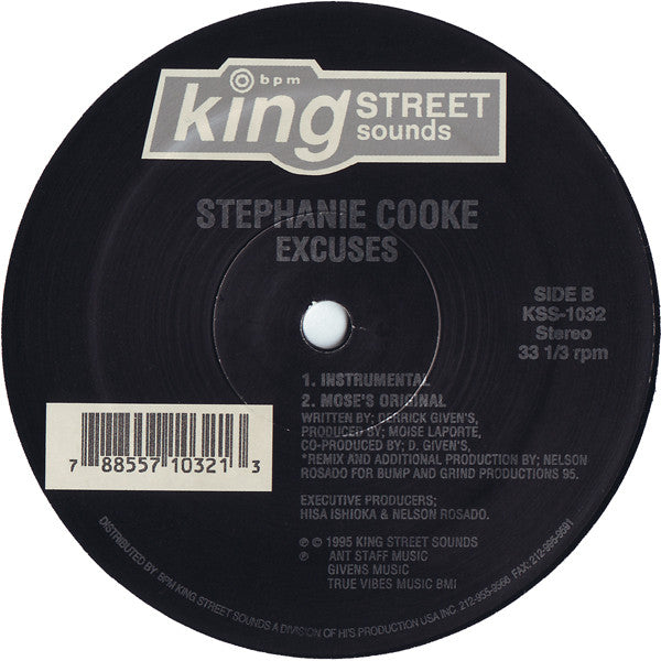 Stephanie Cooke : Excuses (12")