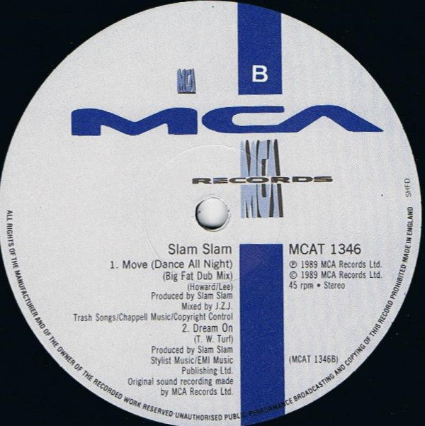 Slam Slam : Move (Dance All Night) (12", Single)