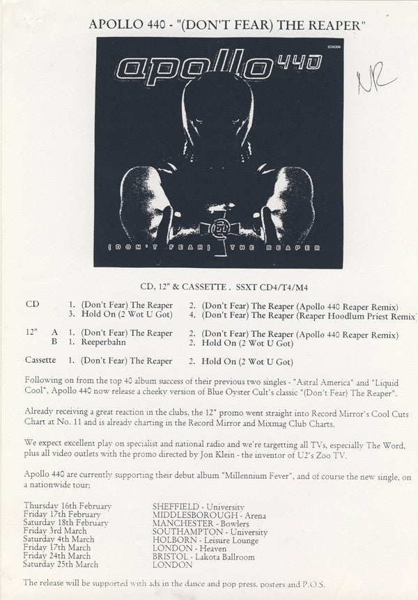 Apollo 440 : Reaper EP (12", EP, Promo)