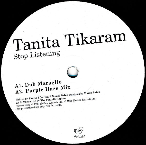 Tanita Tikaram : Stop Listening (12", Promo)