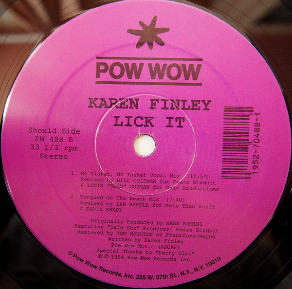 Karen Finley : Lick It (12")
