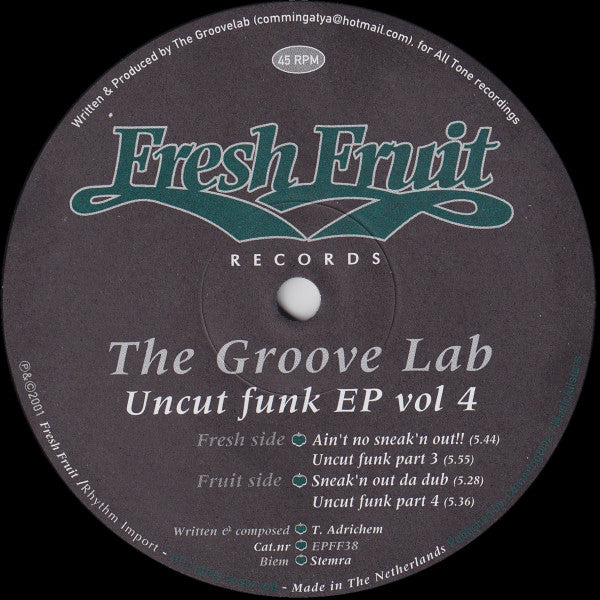 Groove Lab : Uncut Funk EP Vol. 4 (12", EP)
