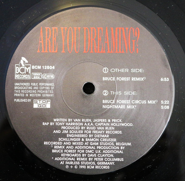 Twenty 4 Seven Featuring Capt. Hollywood* : Are You Dreaming? (12")