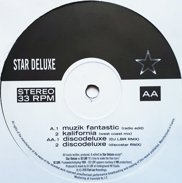 Star Deluxe : Muzik Fantastic (12")