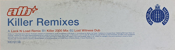 ATB : Killer Remixes (12")