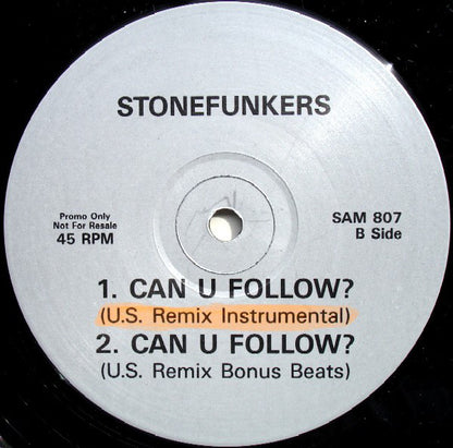 The Stonefunkers : Can U Follow? (12", Single, Promo)