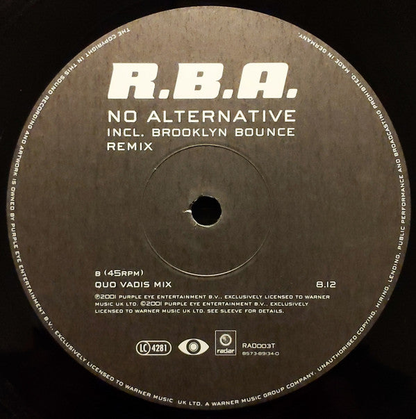 R.B.A. : No Alternative (12")