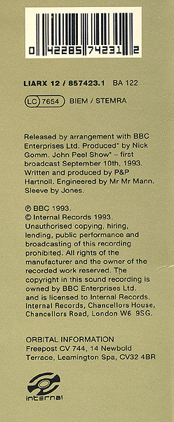 Orbital : Peel Session (12", EP)