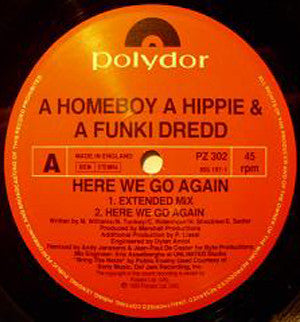 A Homeboy A Hippie & A Funki Dredd* : Here We Go Again (12")