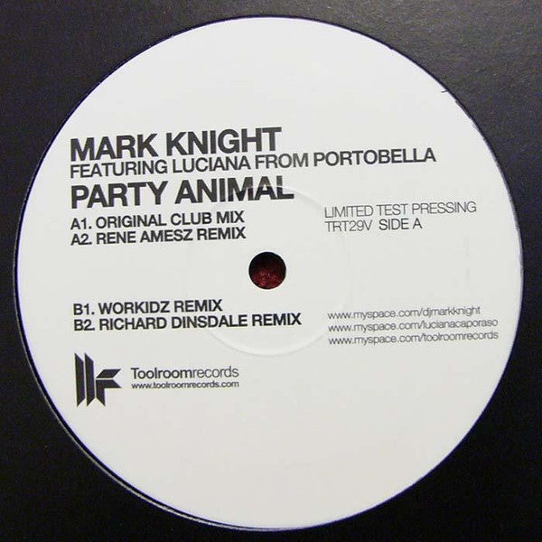 Mark Knight Featuring Luciana : Party Animal (12", Ltd, TP)