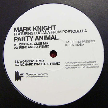 Mark Knight Featuring Luciana : Party Animal (12", Ltd, TP)