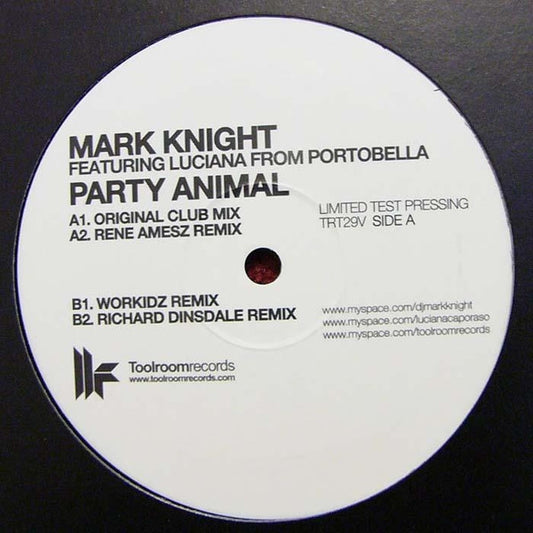 Mark Knight Featuring Luciana : Party Animal (12", Ltd, TP)