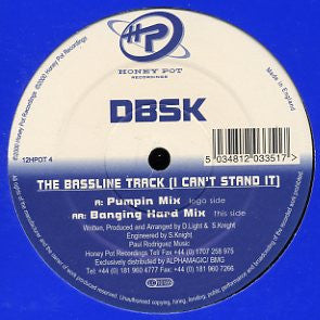DBSK : The Bassline Track (I Can't Stand It) (12")