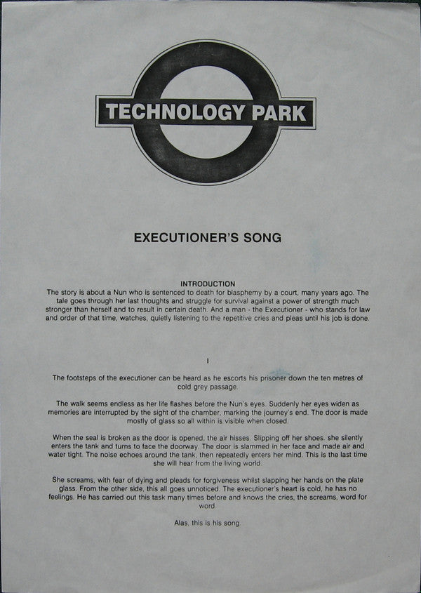 Technology Park : Executioner's Song (12")
