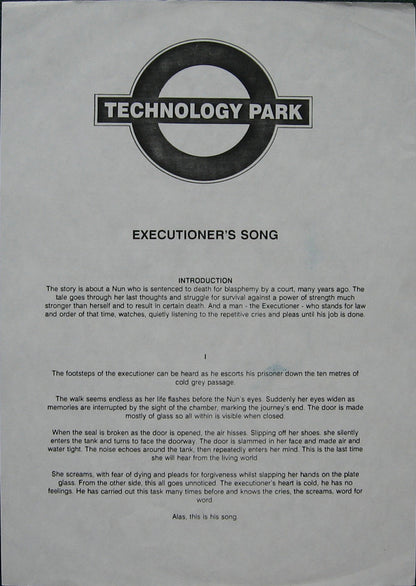 Technology Park : Executioner's Song (12")