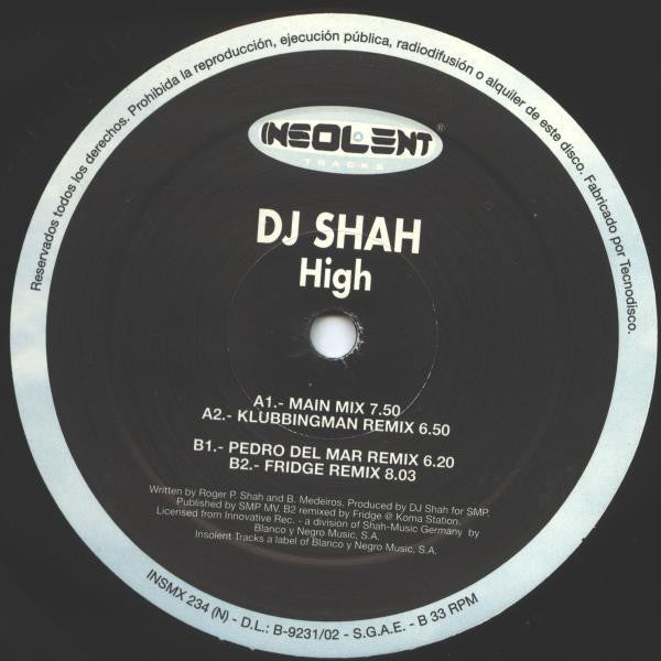DJ Shah : High (12")