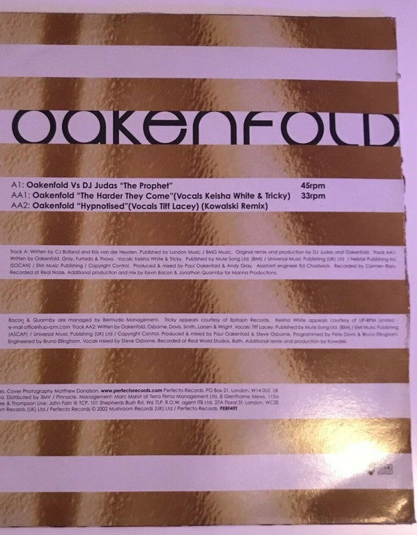 Oakenfold* : The Harder They Come (12")