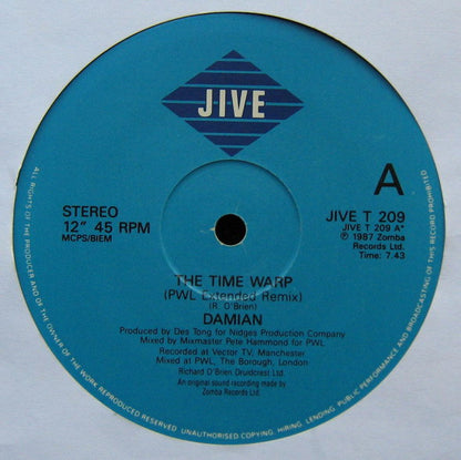 Damian : The Time Warp (12", Single, B&W)