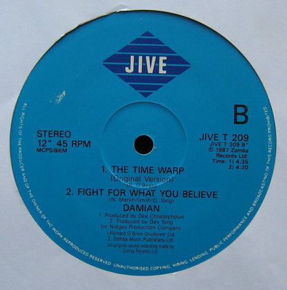 Damian : The Time Warp (12", Single, B&W)