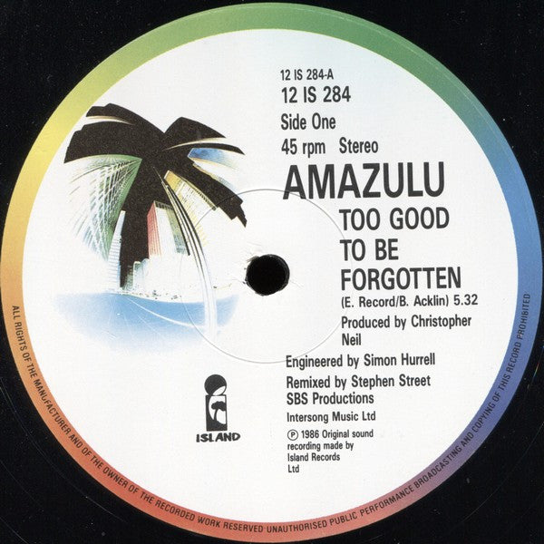 Amazulu : Too Good To Be Forgotten (2x12", Ltd)