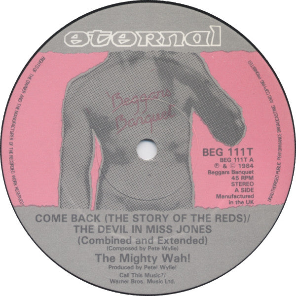 Wah! : Come Back (12", Single)