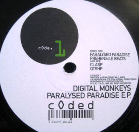 Digital Monkeys : Paralysed Paradise E.P. (12", EP)