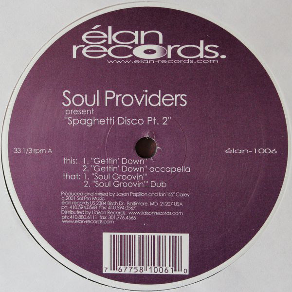 Soul Providers Presents Spaghetti Disco Part 2 : Spaghetti Disco Part 2 (12")