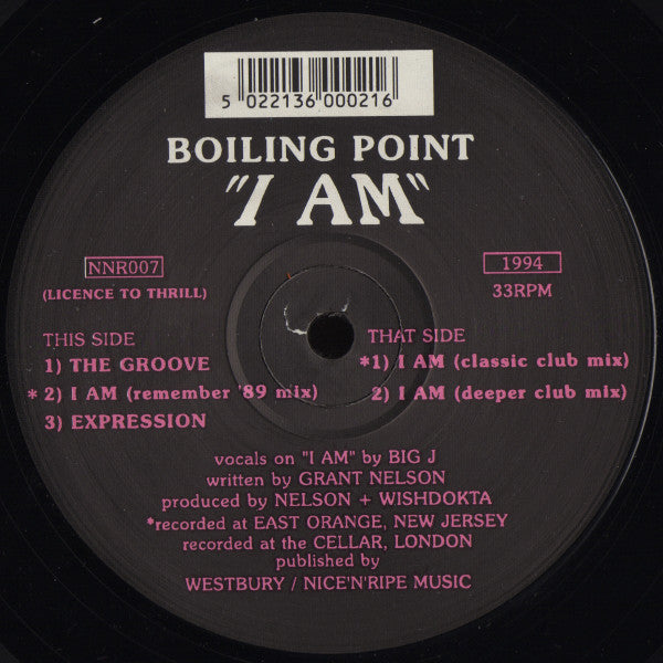 Boiling Point : I Am (12")