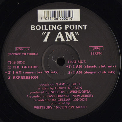 Boiling Point : I Am (12")