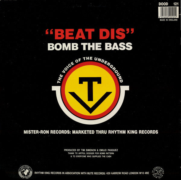 Bomb The Bass : Beat Dis (12", Blu)
