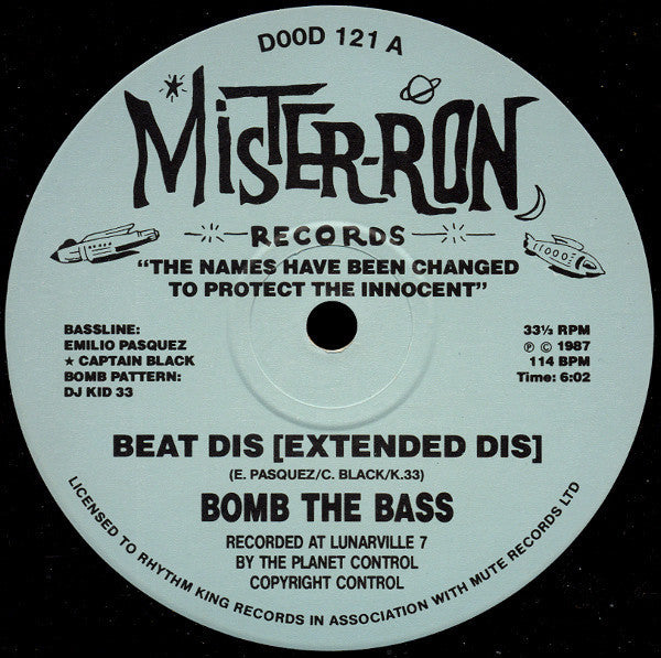 Bomb The Bass : Beat Dis (12", Blu)