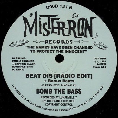 Bomb The Bass : Beat Dis (12", Blu)
