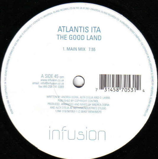 Atlantis Ita : The Good Land (12")