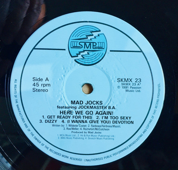 Mad Jocks Featuring Jockmaster B.A. : Here We Go Again! (12")