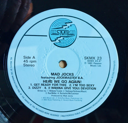 Mad Jocks Featuring Jockmaster B.A. : Here We Go Again! (12")
