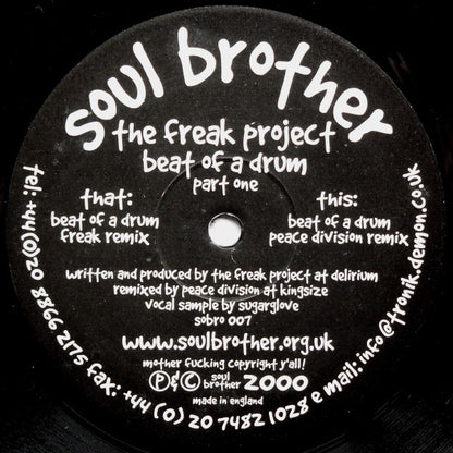 Freak Project : Beat Of A Drum (Part One) (10")