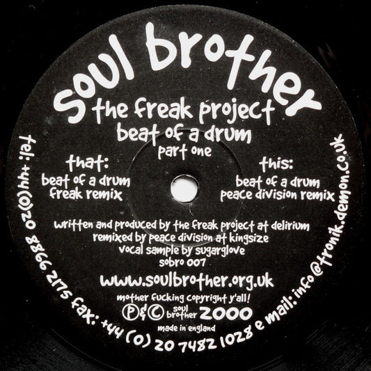 Freak Project : Beat Of A Drum (Part One) (10")