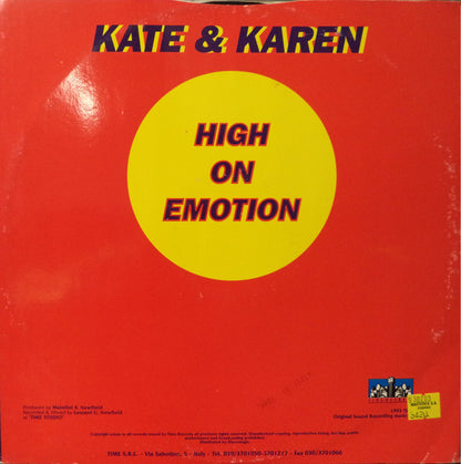 Kate & Karen : High On Emotion (12")