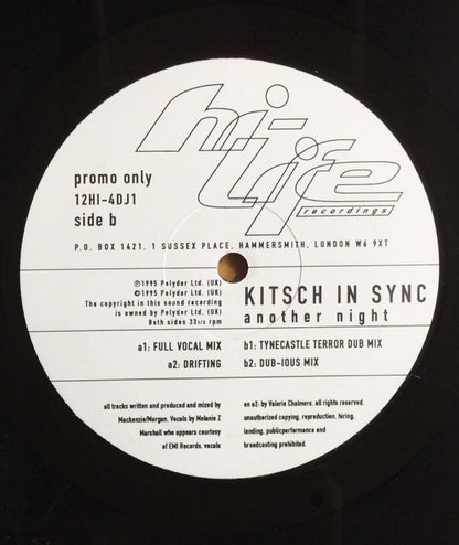 Kitsch In Sync : Another Day / Another Night (2x12", Promo)