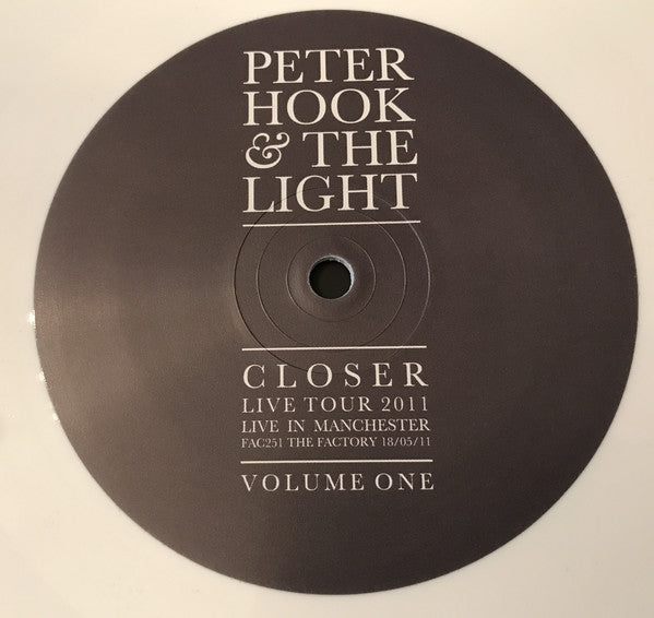 Peter Hook And The Light : Closer Live Tour 2011 Live In Manchester Volume One (LP, Album, Ltd, Whi)