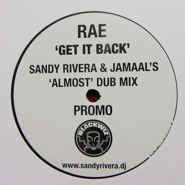 RAE (2) / Sandy Rivera : Get It Back / Balance (12", Promo)