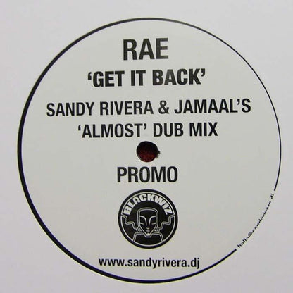 RAE (2) / Sandy Rivera : Get It Back / Balance (12", Promo)
