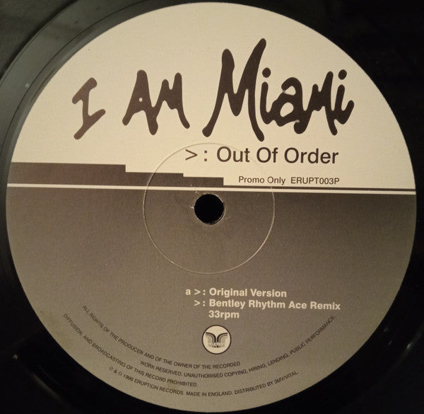 Out Of Order : I Am Miami (12", Promo)