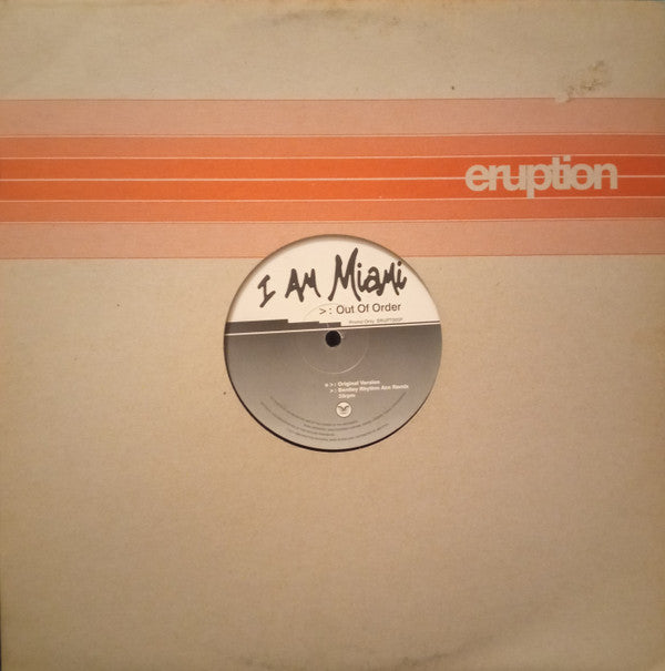 Out Of Order : I Am Miami (12", Promo)