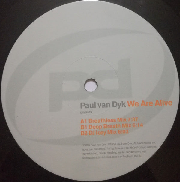Paul van Dyk : We Are Alive (12")